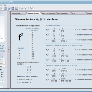 Stevens Factor Calculator
ATOMIC MATTERS